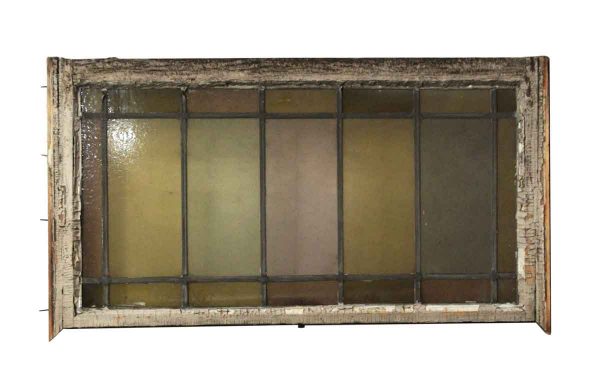 Stained Glass - Reclaimed Pastel Stained Glass Rectangular Window