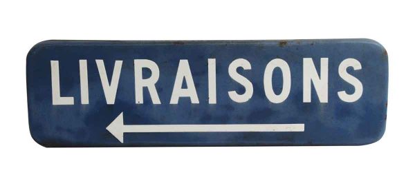 Vintage Signs - European Metal Livraison Sign