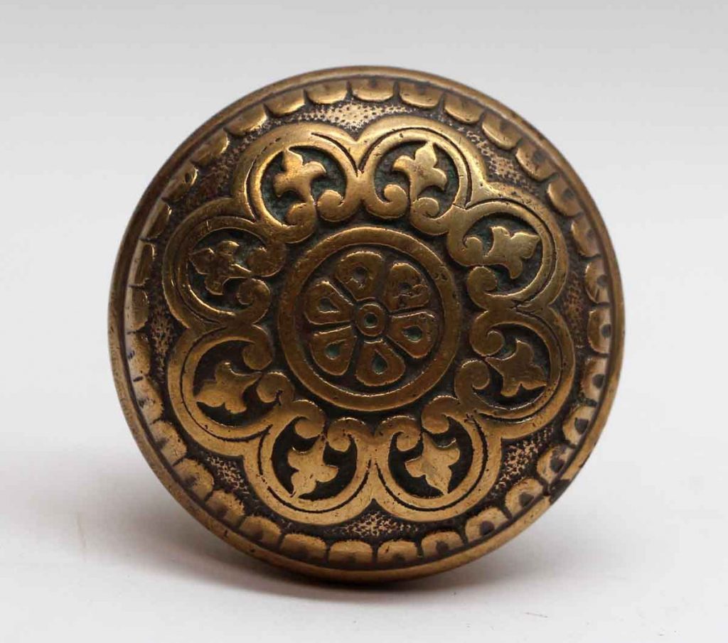 Antique Niles Chicago Eight Fold Polished Bronze Door Knob Olde Good Things 1067