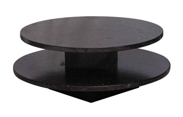 Living Room - Two-tier Round Wood Coffee Table
