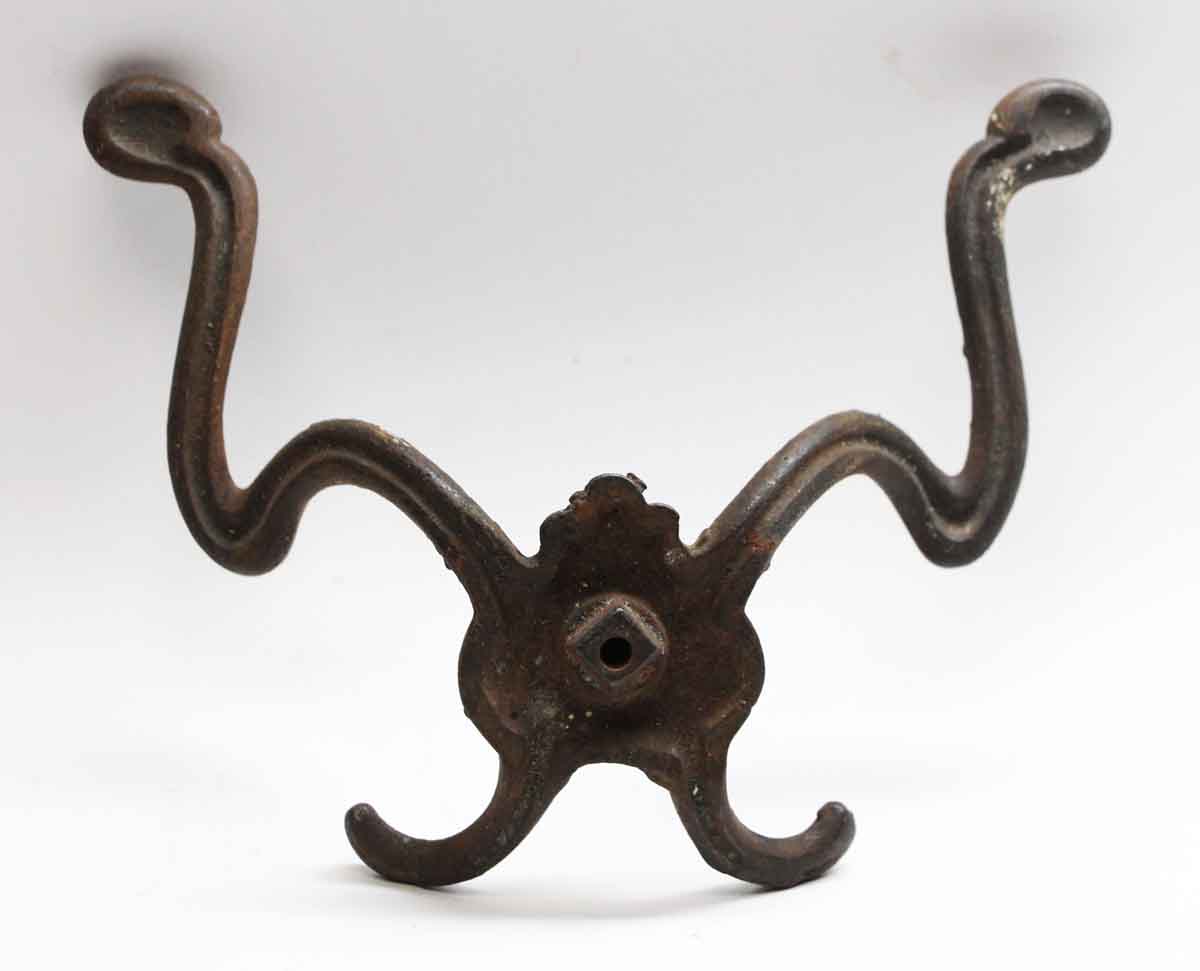 Antique Cast Iron Double Sided Arm Art Nouveau Hall Tree Hook | Olde ...