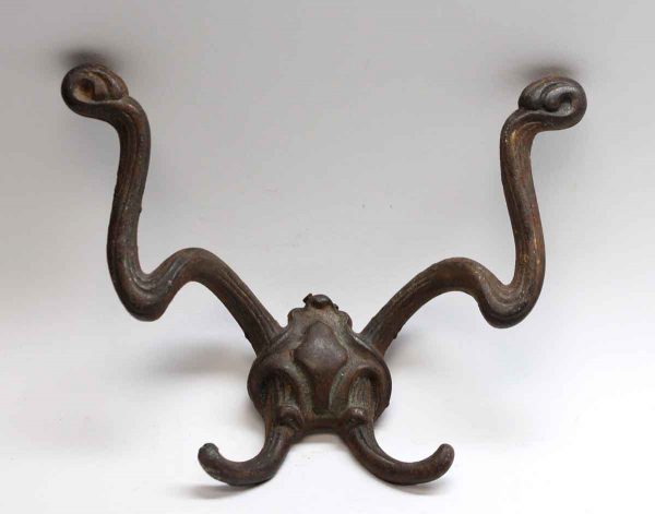 Single Hooks - Cast Iron Double Art Nouveau Hook
