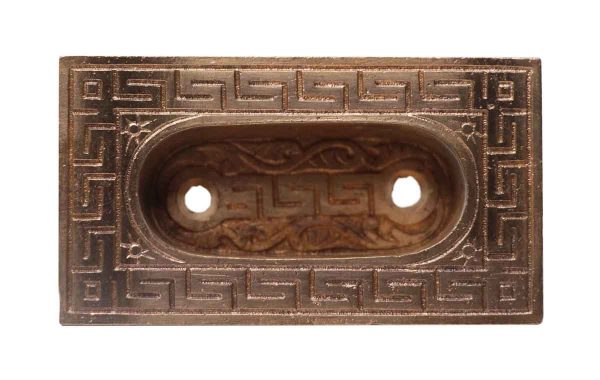 Window Hardware - Polished Bronze Greek Key Sash Lift