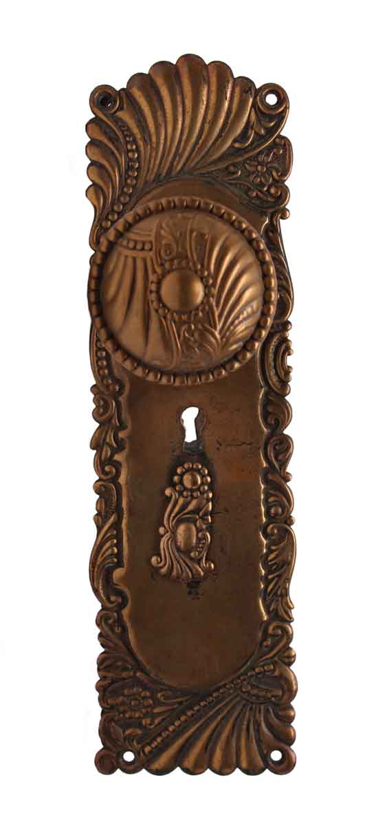 Door Knob Sets - Roanoke Brass Entry Door Knob Set with Keyhole Cover