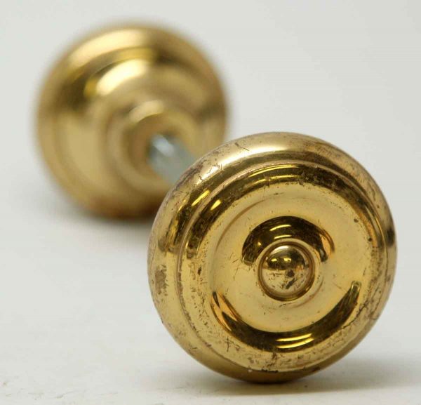 Door Knobs - Cast Brass Door Knobs with Concentric Circle with Raised Dot Motif