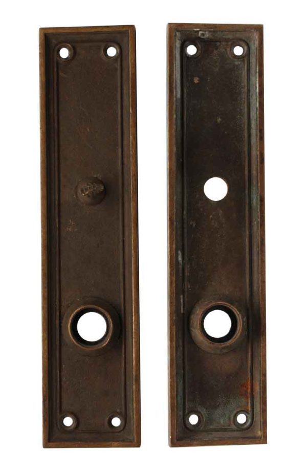 Back Plates - Pair of Solid Bronze Entry Door Plates