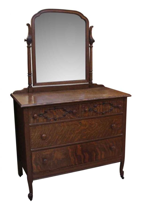 Bedroom - Quarter Sawn Oak Dresser with Mirror