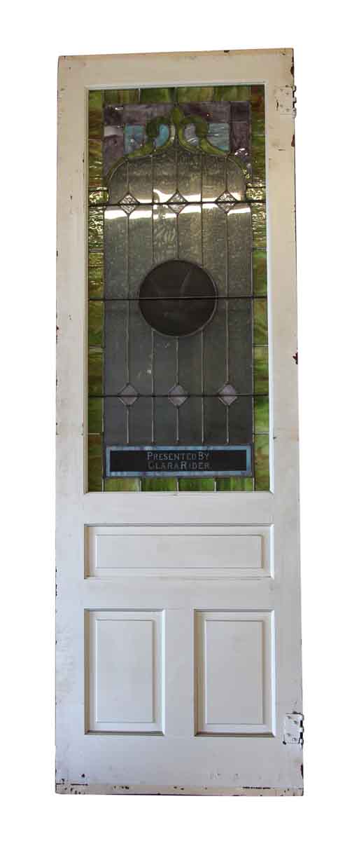 Commercial Doors - Salvaged Stained Glass Pine Doors