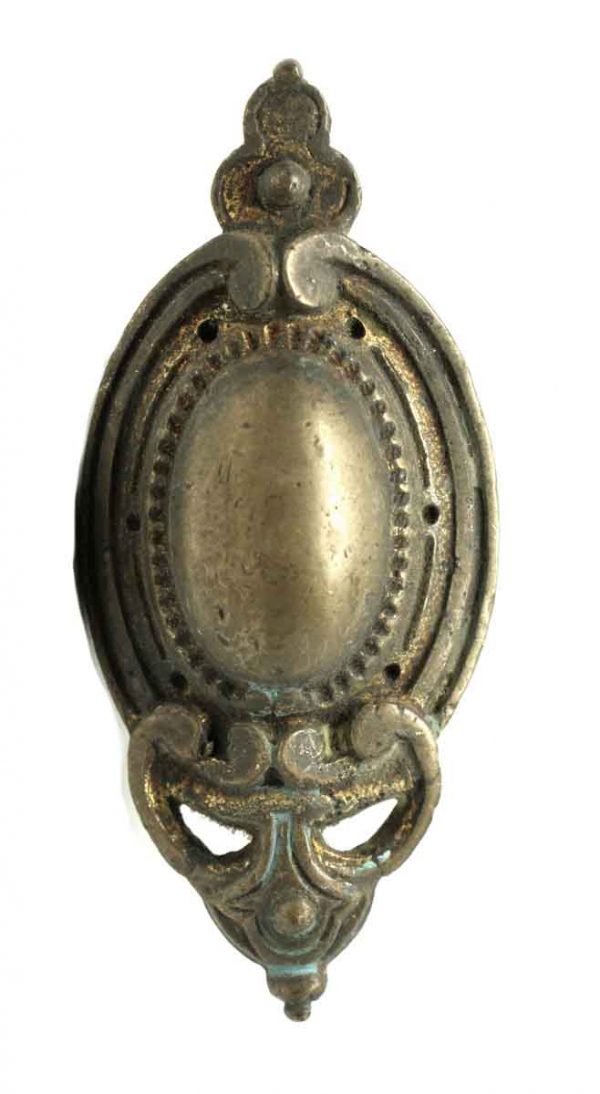 Door Knobs - Single Bronze Ornate Oval Door Knob