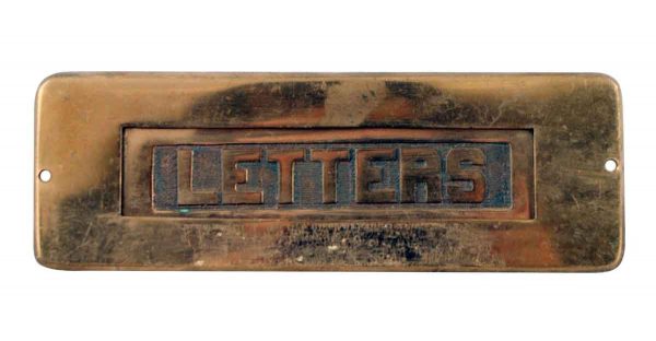 Mail Hardware - Antique Russell & Erwin Solid Brass Door Letter Slot