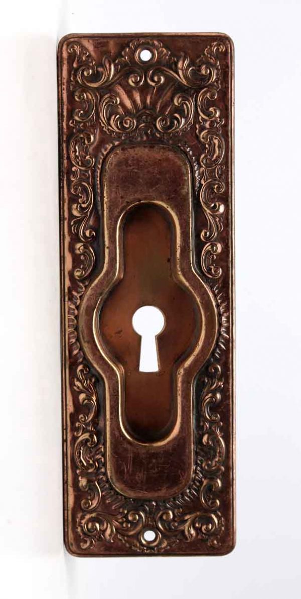 Pocket Door Hardware - French Pocket Door Plate with Keyhole