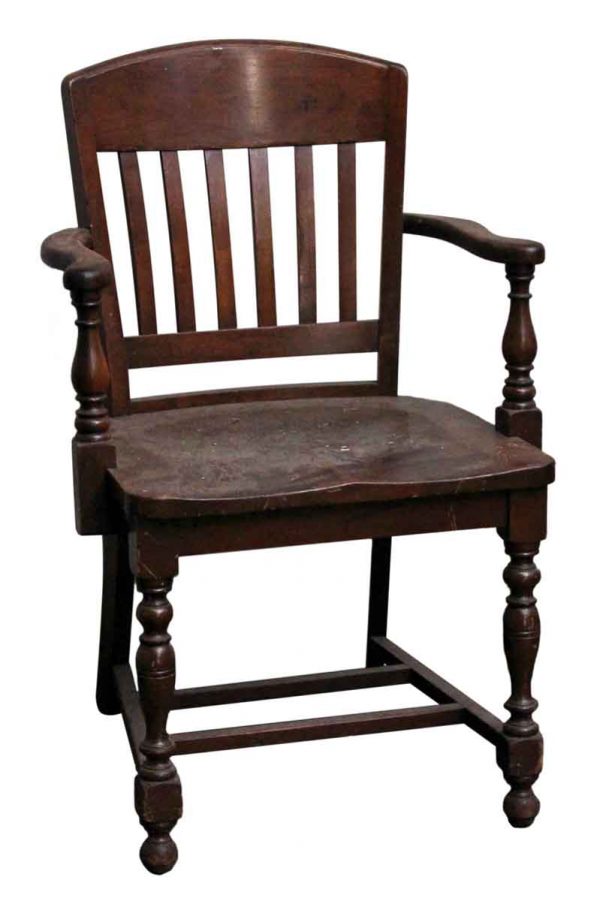 Seating - Slatted Back Solid Wood Arm Chair