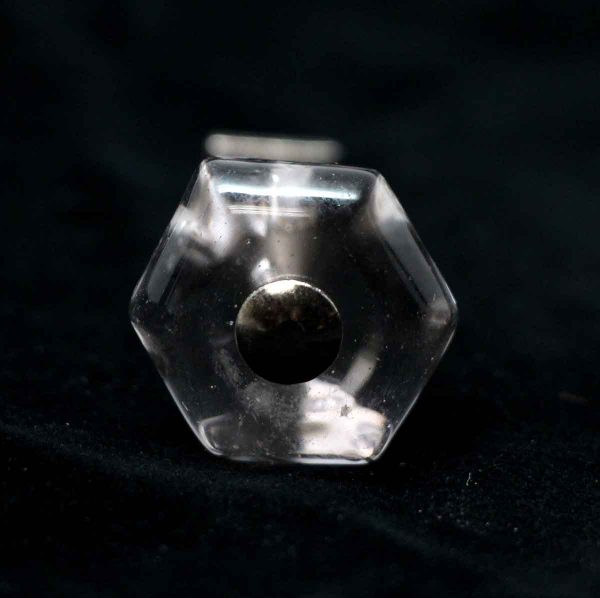 Cabinet & Furniture Knobs - Vintage Clear Glass 1 in. Cabinet Drawer Knob