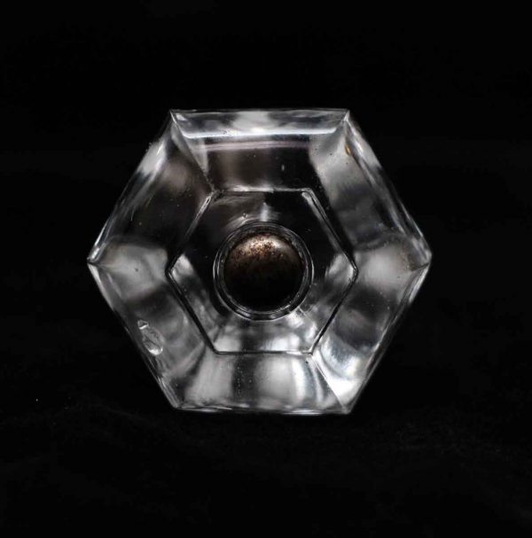 Cabinet & Furniture Knobs - Vintage Clear Glass 1.25 in. Cabinet Drawer Knob