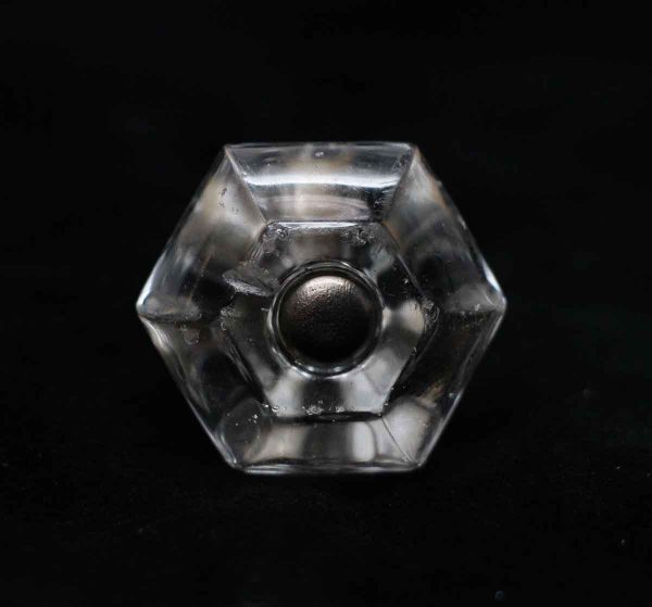 Cabinet & Furniture Knobs - Vintage Clear Glass 1.25 in. Drawer Cabinet Knob