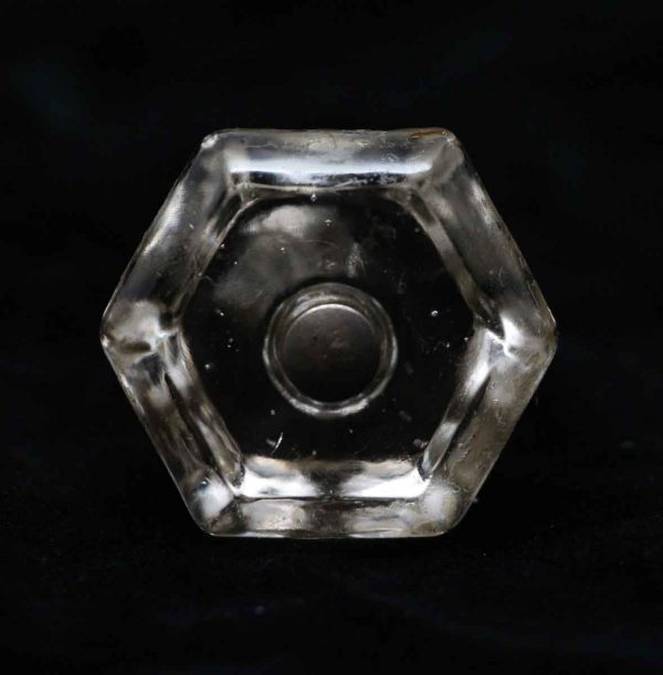 Cabinet & Furniture Knobs - Vintage Clear Glass 1.375 in. Cabinet Drawer Knob