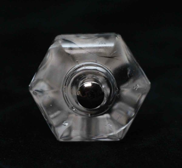 Cabinet & Furniture Knobs - Vintage Clear Glass 1.5 in. Drawer Cabinet Knob