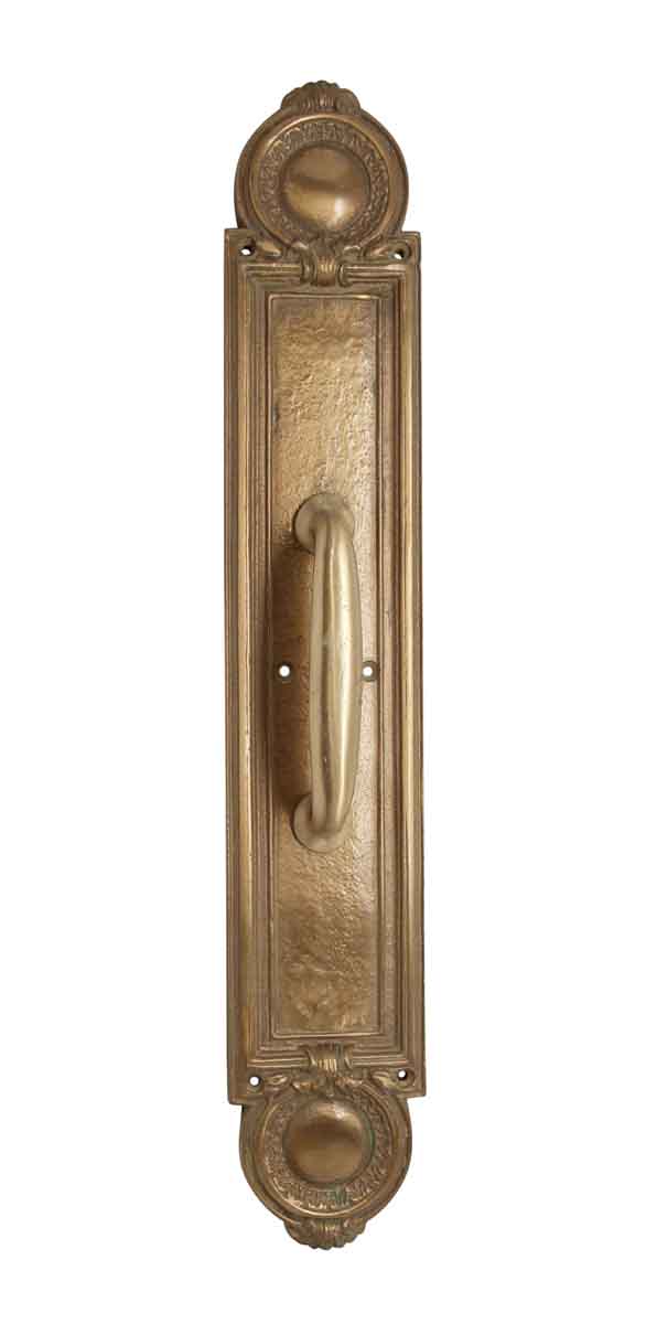 Door Pulls - Pair Gilded Fancy Bronze Door Pulls