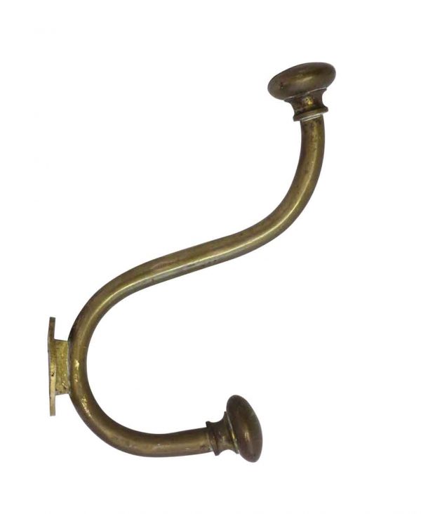 Single Hooks - Imported Brass Double Coat Hook