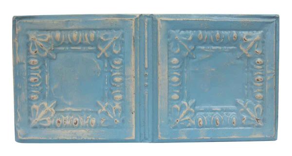 Tin Panels - Sky Blue Egg & Dart Antique Tin Panel