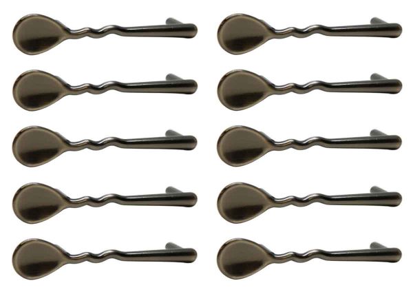 Cabinet & Furniture Pulls - Set of 10 Brass Spoon Shaped Cabinet Pulls