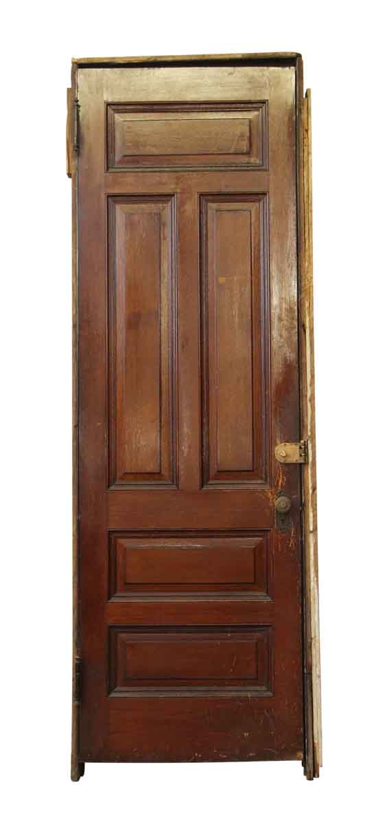 Entry Doors - Chestnut Five Panel Door with Original Frame