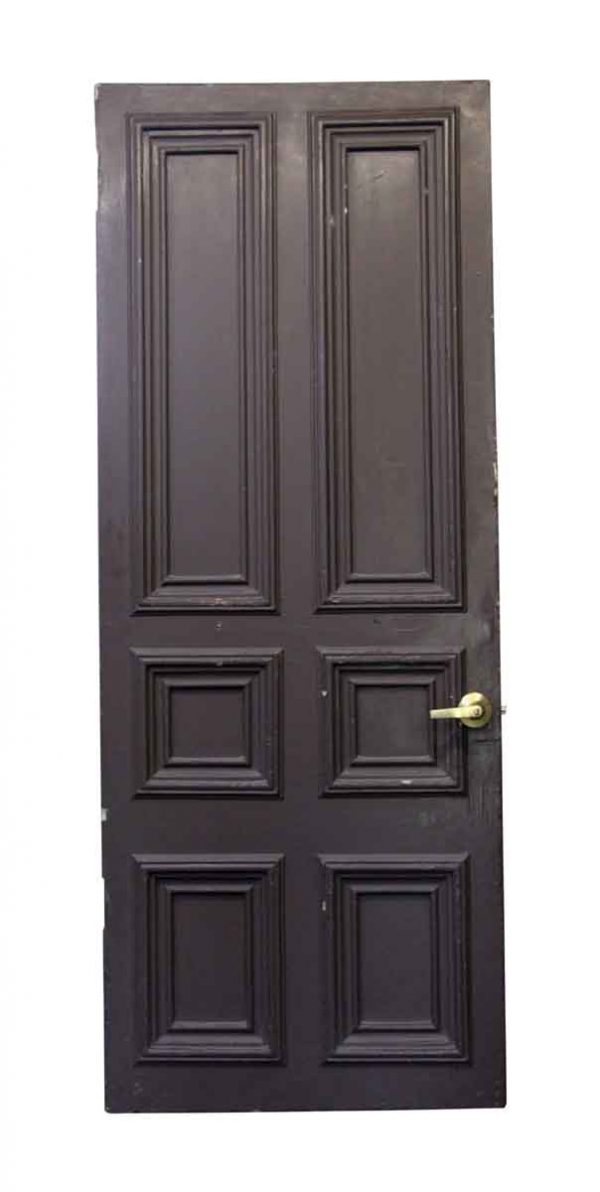 Entry Doors - Large 6 Panel Pine Door with Thick Molding