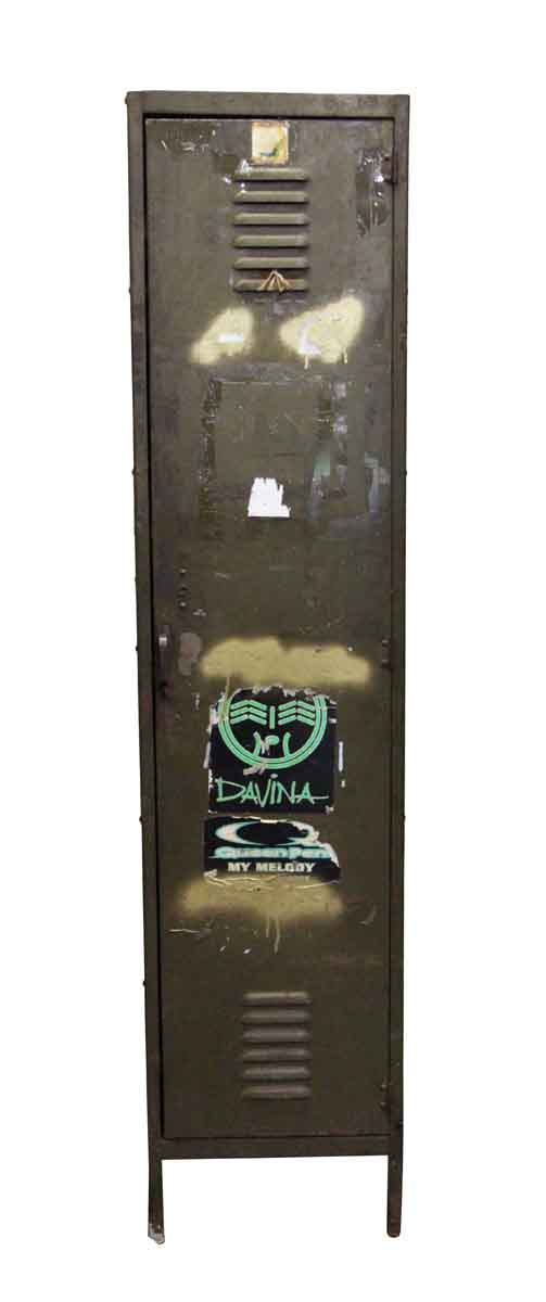 Industrial - Metal Locker with Stickers & Paint