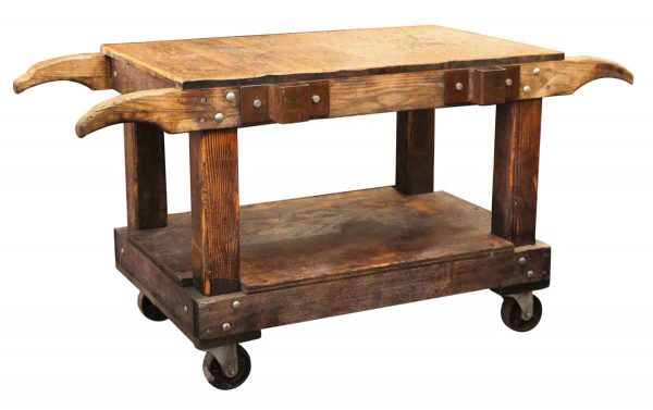 Industrial - Wooden Industrial Cart Table or Counter
