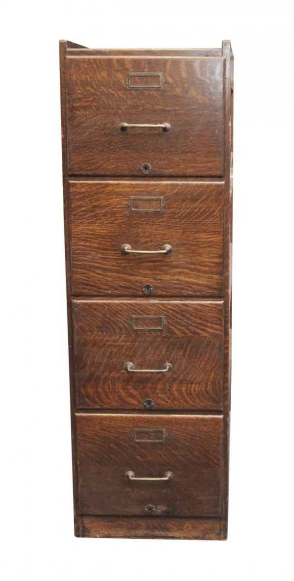 Office Furniture - Vintage Quarter sawn Oak File Cabinet