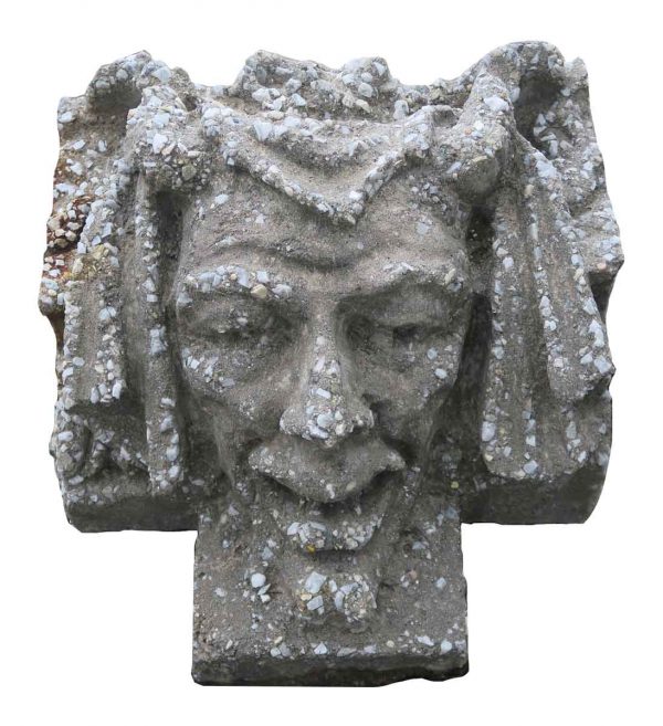Stone & Terra Cotta - Cast Stone Figural Head from a New York City Theater