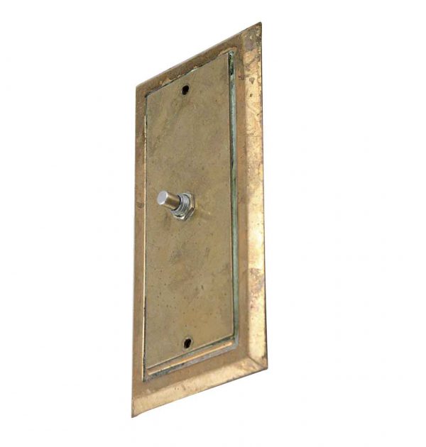 Elevator Hardware - Early 1900s Cast Brass Push Button Plate