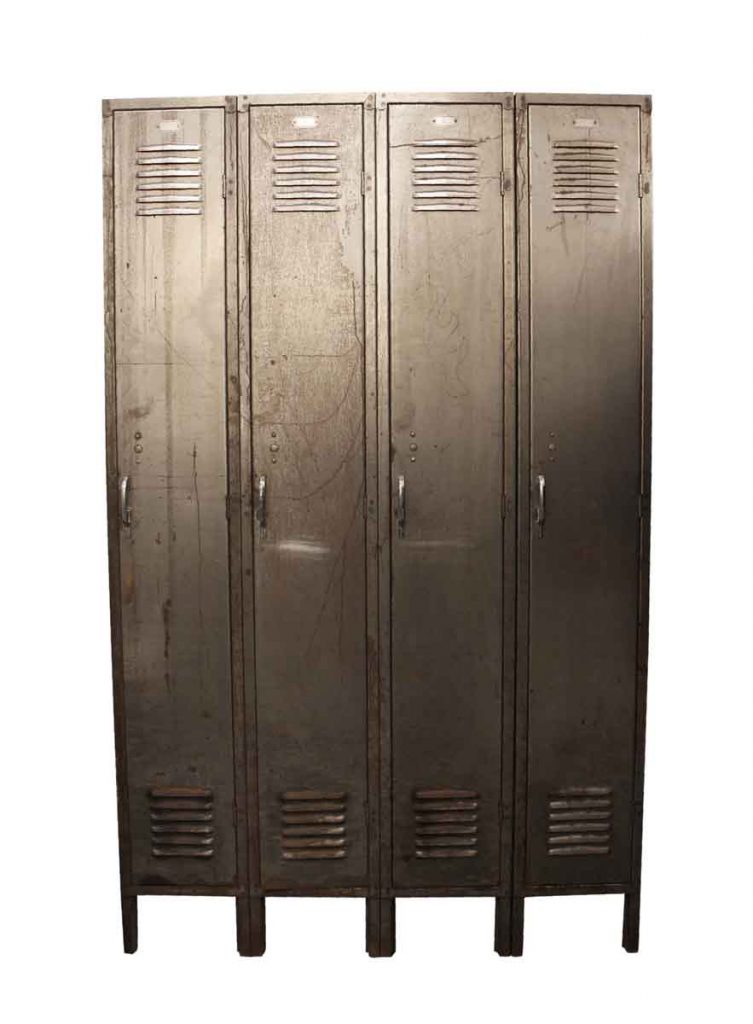 Stripped Steel 4 Unit Locker | Olde Good Things