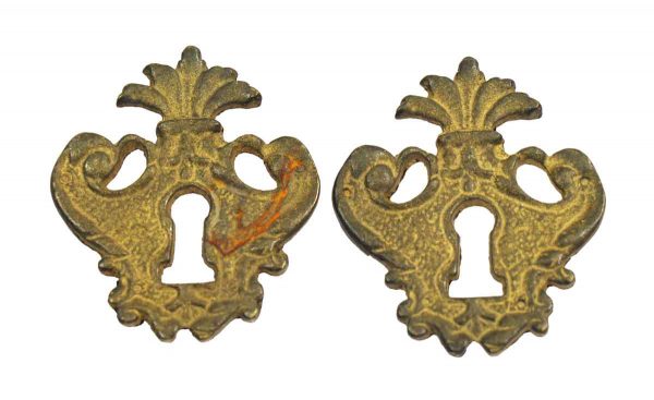 Keyhole Covers - Pair of French Bronze Keyhole Covers