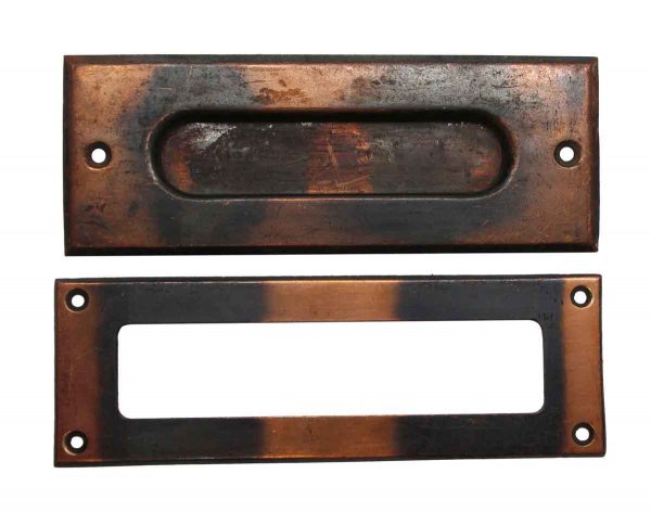 Mail Hardware - Russwin Copper Plated Brass Mail Slot Set