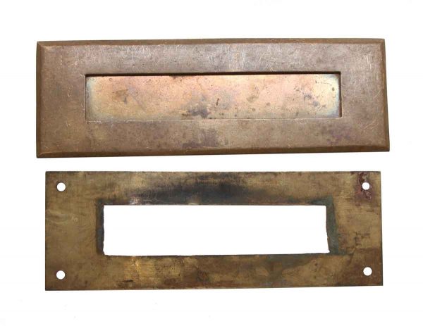 Mail Hardware - Solid Brass Vintage Mail Slot Set