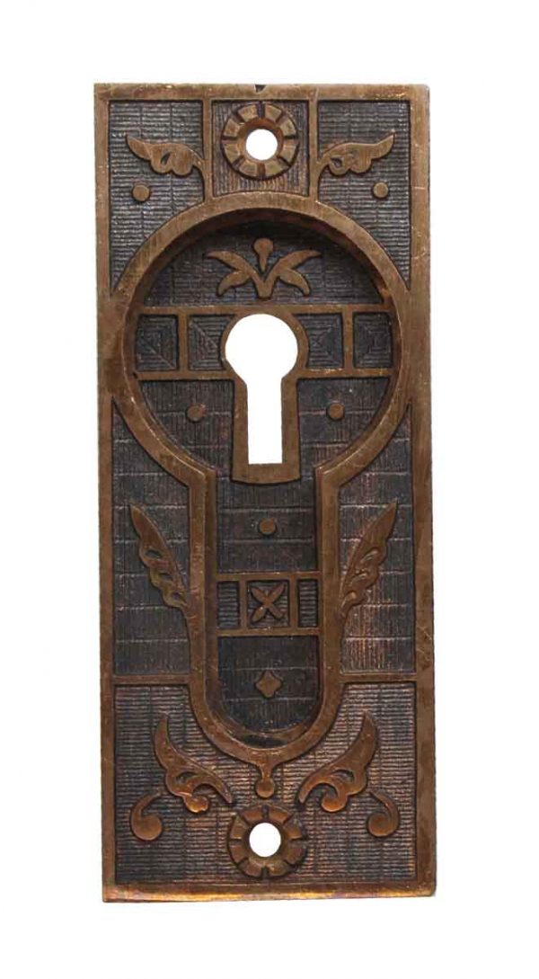 Pocket Door Hardware - Bronze Keyhole Aesthetic Pocket Door Plate