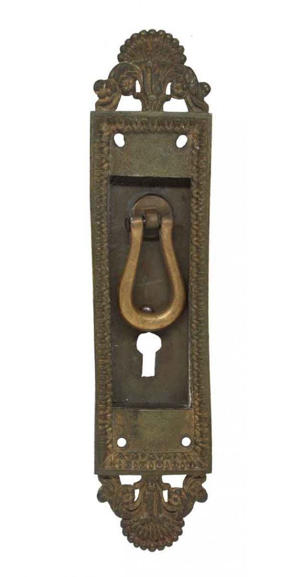 Pocket Door Hardware - Cast Bronze Pocket Door Back Plate with Pull