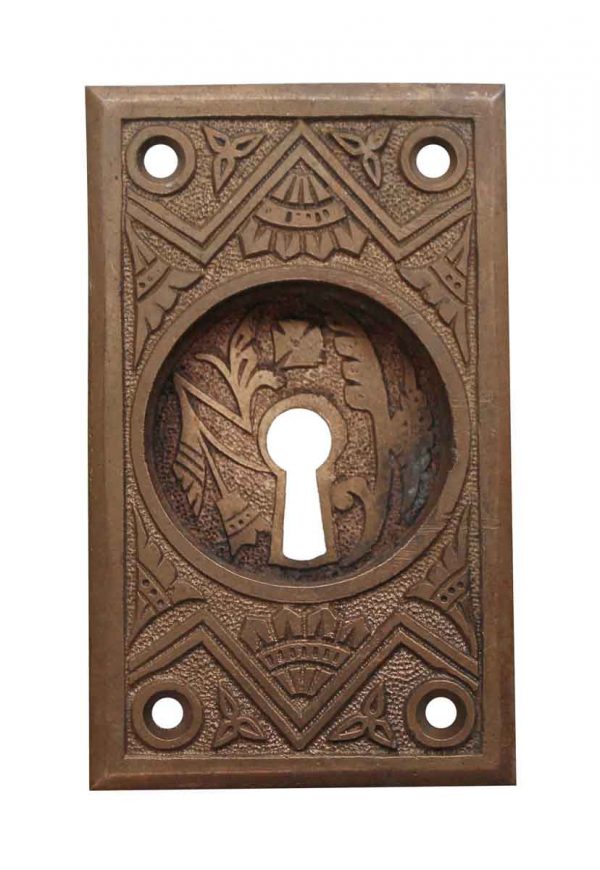 Pocket Door Hardware - Eastlake Keyhole Pocket Door Recessed Plate