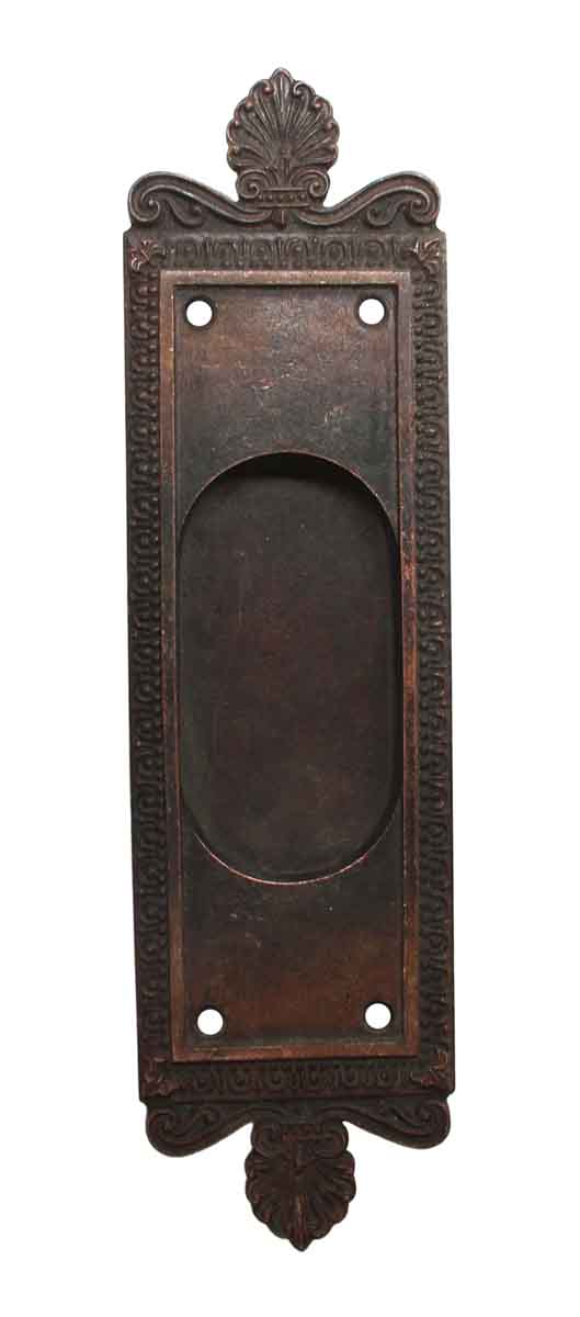 Pocket Door Hardware - Neoclassical Cast Bronze Pocket Door Plate
