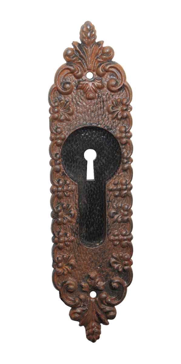 Pocket Door Hardware - Victorian Cast Iron Pocket Keyhole Door Plate