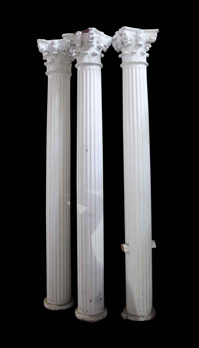 Corinthian Columns Pediment Mirror Backed Wall Curio Cabinet Collector Display