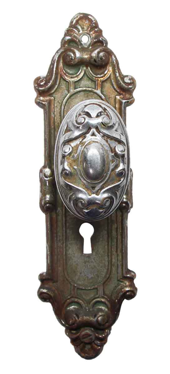Door Knob Sets - Antique Brass Nickel Plated Meridian Door Knob Set