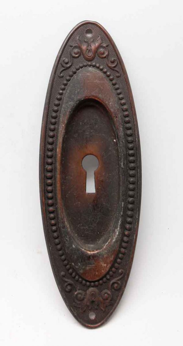 Pocket Door Hardware - Brass Keyhole Pocket Door Plate