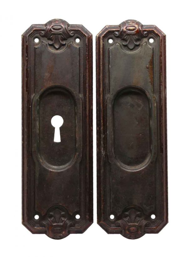 Pocket Door Hardware - Pair of Steel Pocket Door Plates