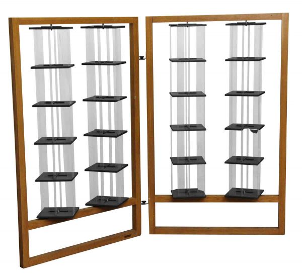 Shelves & Racks - Pair of Mid Century Adjustable Frameworks Display Shelves