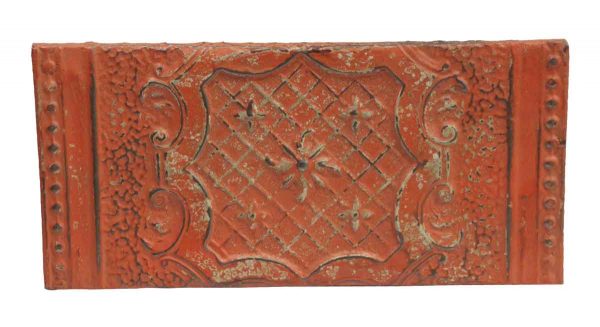 Tin Panels - Coral Decorative Tin Panel with Floral Center