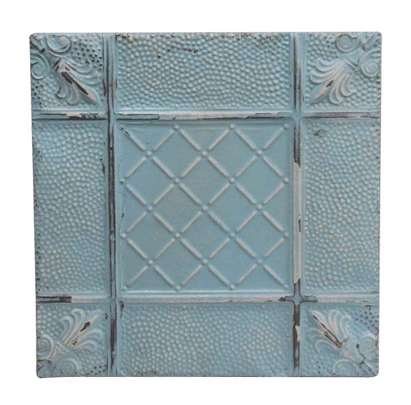 Tin Panels - Mixed Pattern Bright Blue Tin Panel