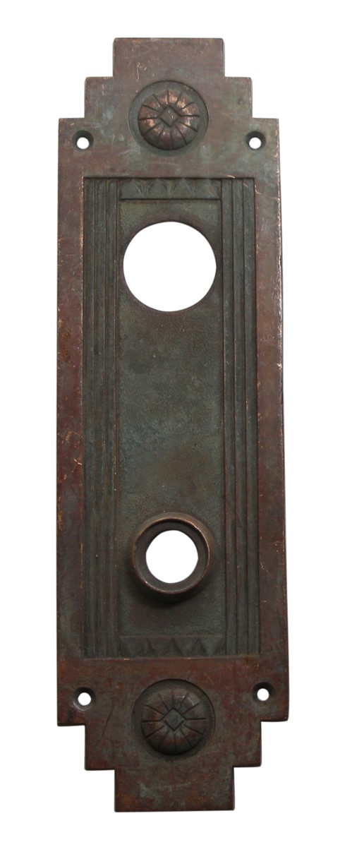 Back Plates - Sargent Cast Bronze Art Deco Door Back Plate