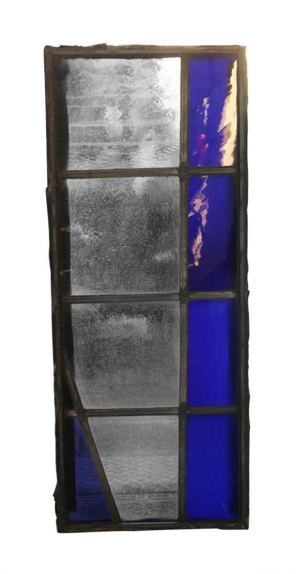 Exclusive Glass - Blue and Clear Lead Frame JFK Glass Window